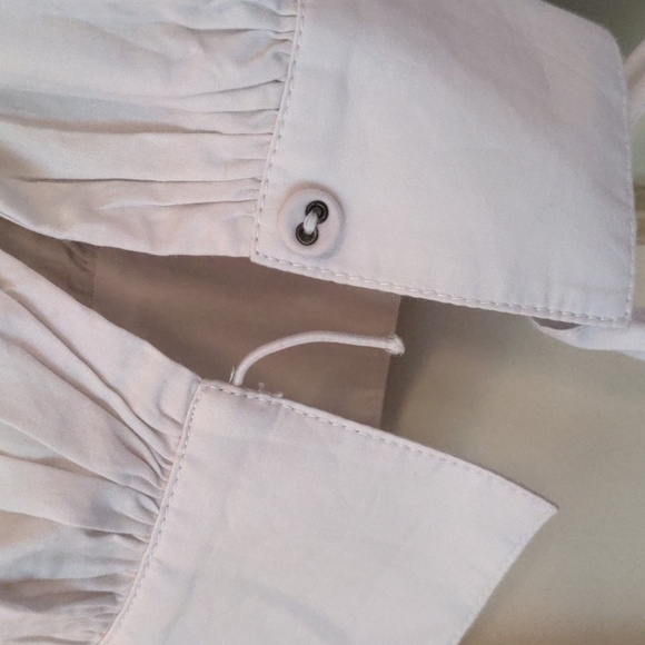 Ulla Johnson Imani Gathered Washed Cotton-Poplin Midi Dress In Dove Size 12 - Picture 6 of 9